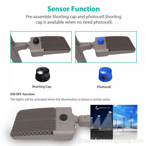 DLC 5000K IP65 Commercial LED Outdoor Pole Mount Adjustable LED Shoebox Lights 200W Factory